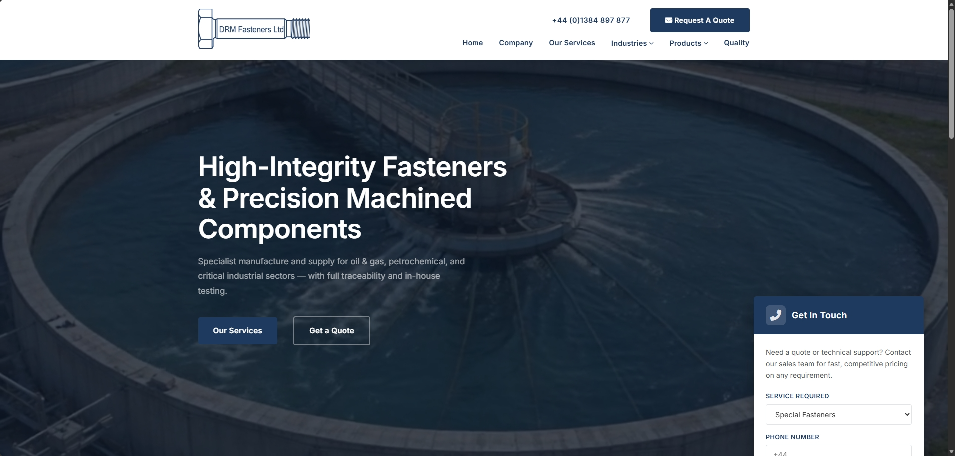Screenshot of a modern, clean website built by ZSM Digital